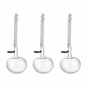Glass Apple Ornament, Set of 3 Clear by Iittala