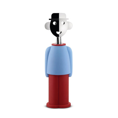 Alessandro M Corkscrew, Light Blue and Red by Alessandro Mendini for Alessi