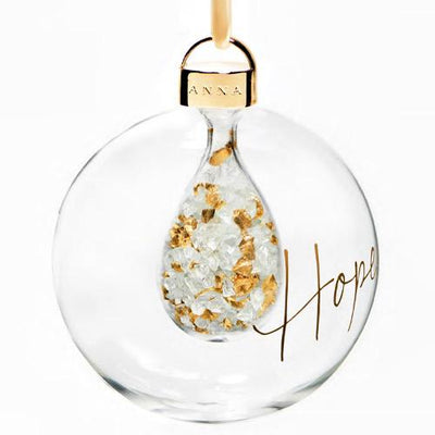 Anna New York Holiday Hope 5" Crystal & Gold Ornament
