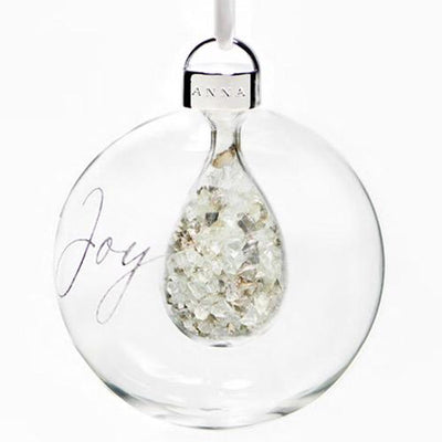 Anna New York Holiday Joy 5" Crystal & Silver Ornament