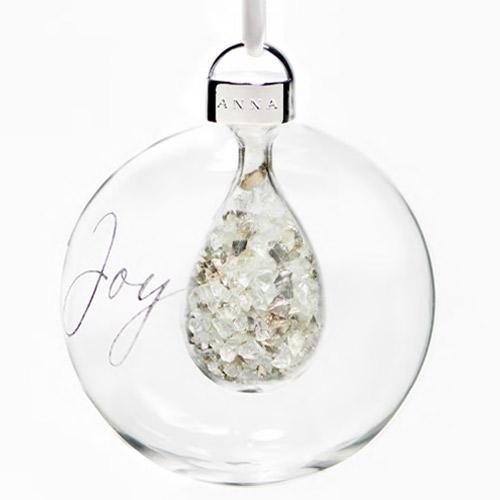 Anna New York Holiday Joy 5" Crystal & Silver Ornament