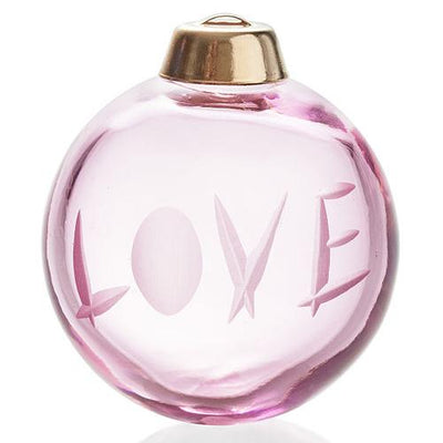 Pink 2.5" Love II Ball Ornament by Rony Plesl for Ruckl
