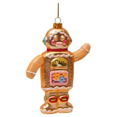 Gingerbread Robot Ornament, 4.3" by Vondels CLEARANCE